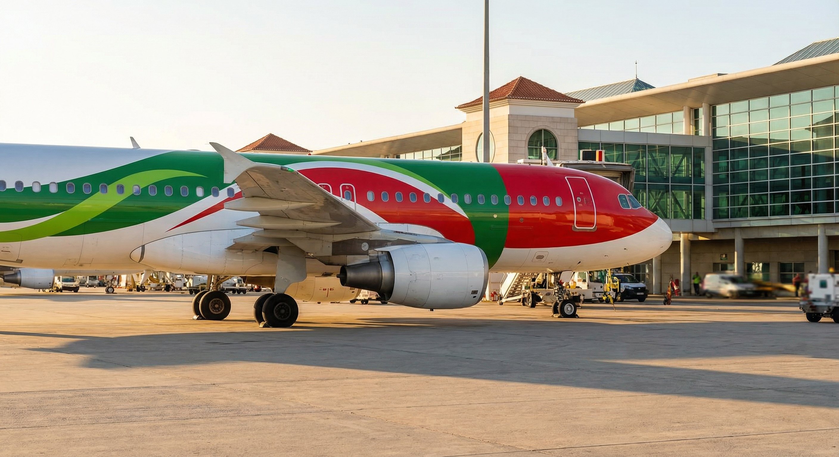 TAP Air Portugal Flugzeug am Gate mit wartenden Passagieren