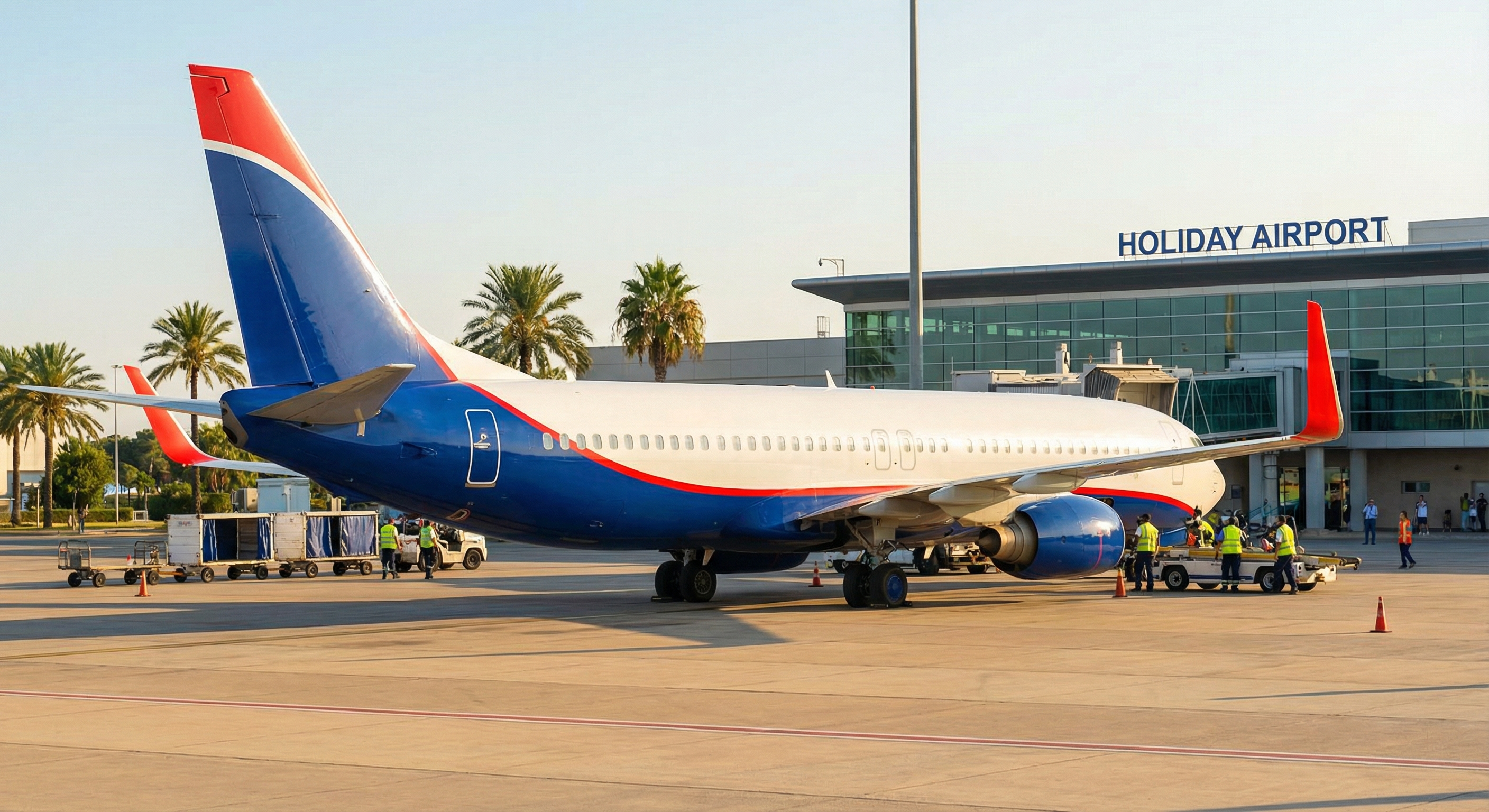 TUIfly Flugzeug am Gate bei Verspätung - Passagiere warten auf Entschädigung