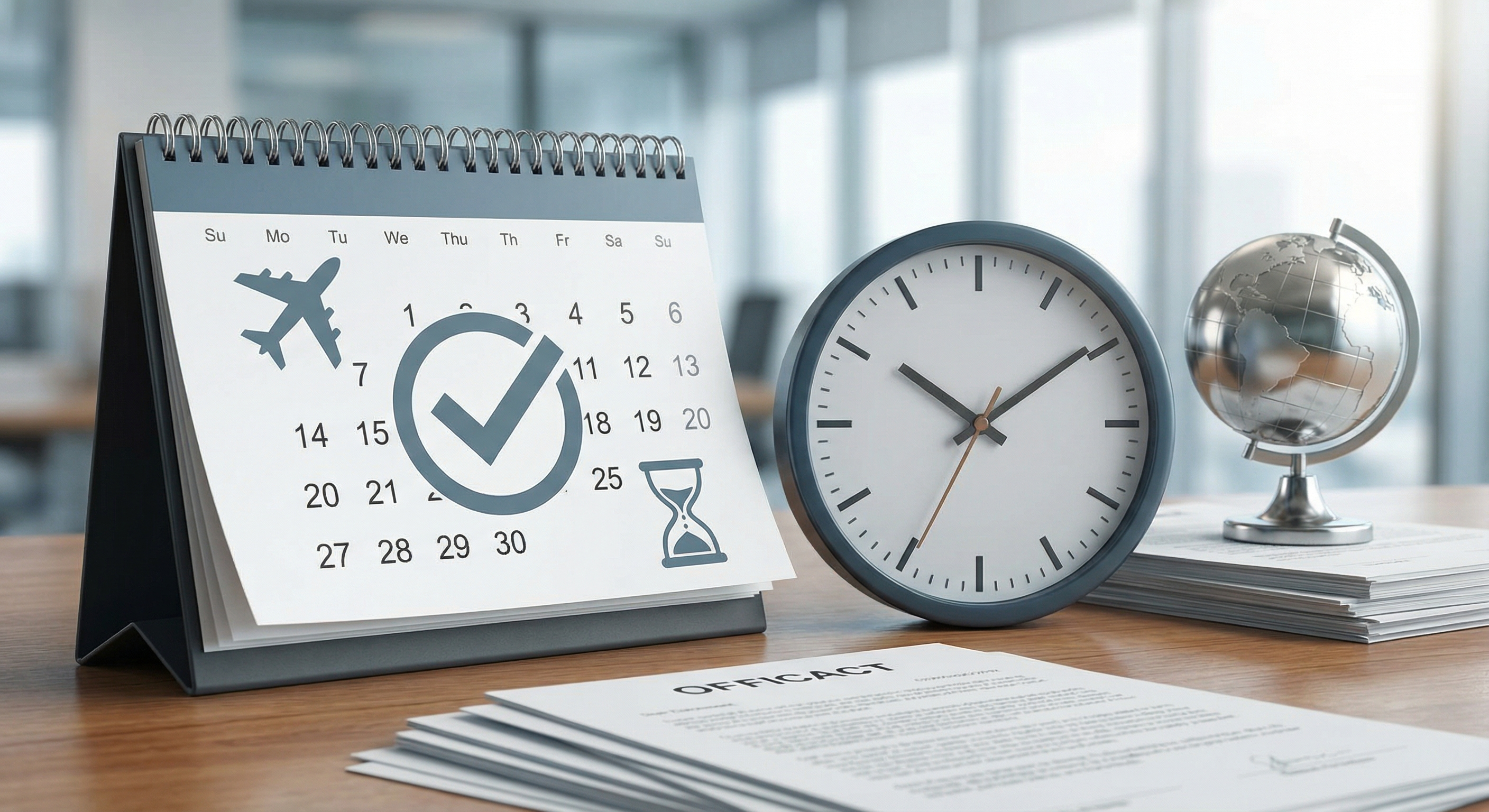 Kalender und Uhr symbolisieren Verjährungsfristen für Flugentschädigung