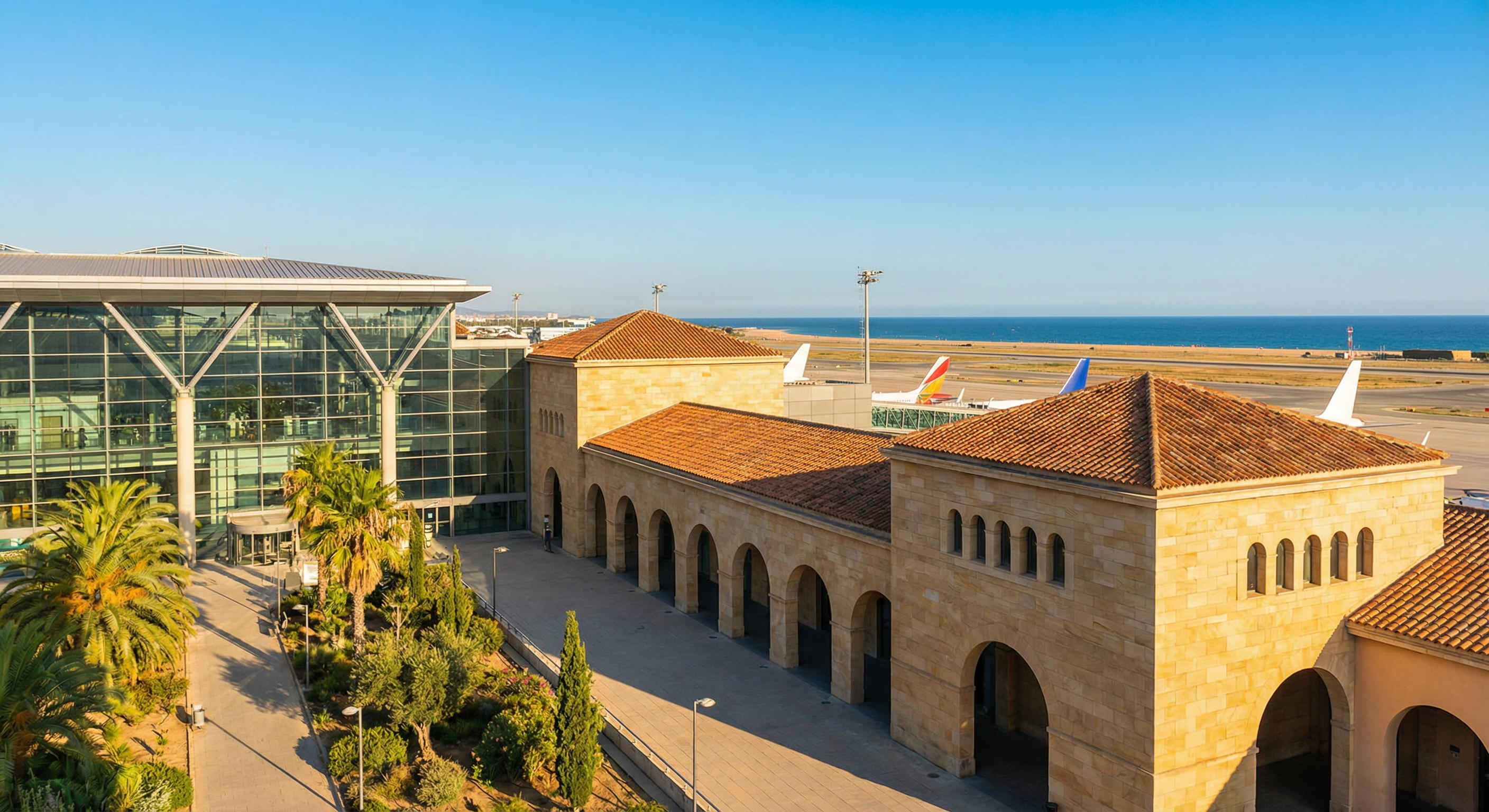 Flughafen Barcelona El Prat Terminal mit wartenden Passagieren bei Verspätung